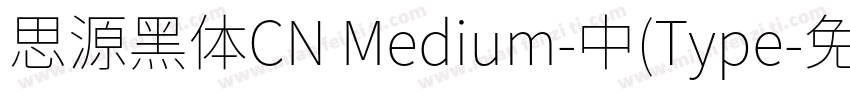 思源黑体CN Medium-中(Type字体转换